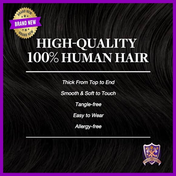 20 Inch Clip In Human Hair Extensions 7 Piece Set 120g Remy Hair